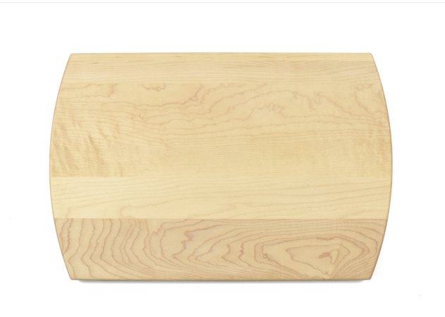 Heirloom Maple Cutting Board – Arched 10.5" x 16" – Custom Engraved Recipe