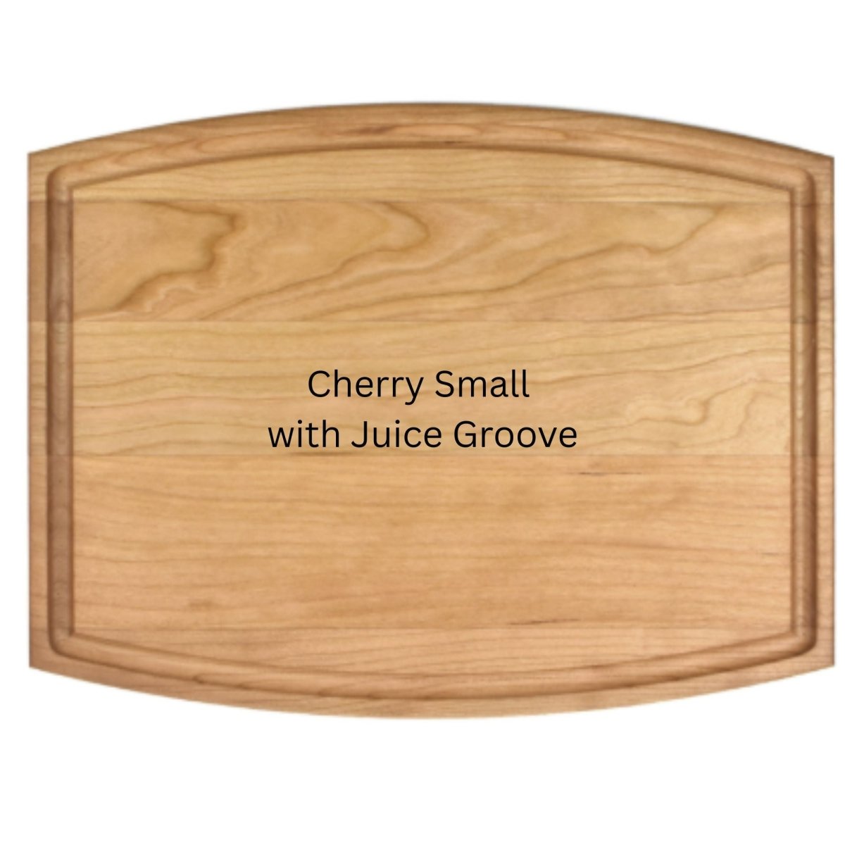 Cherry Cutting Board with Juice Groove – 9" x 12" Arched – Custom Engraved Handwritten Recipe - The Honeysuckle Porch