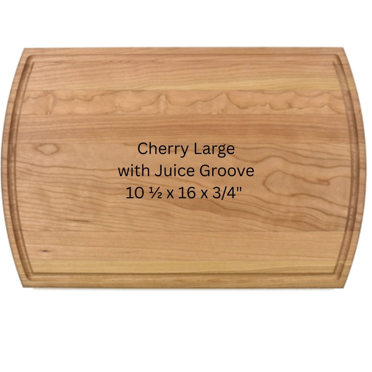 Cherry Cutting Board – 10.5" x 16" Arched – Custom Engraved with Handwritten Recipe - The Honeysuckle Porch