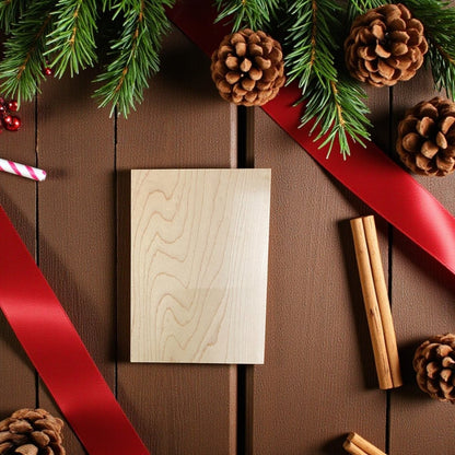 Peace, Love, and Light – Wooden Keepsake Card (Maple or Cherry) - The Honeysuckle Porch