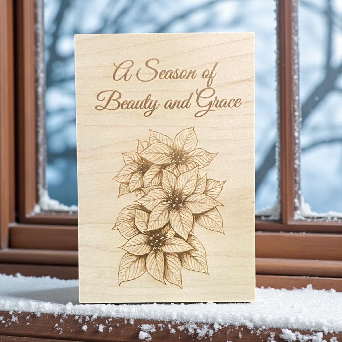 A Season of Beauty and Grace – Wooden Keepsake Card - The Honeysuckle Porch