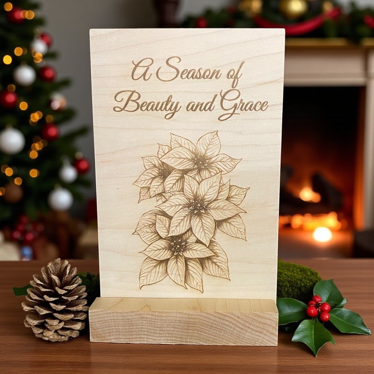 A Season of Beauty and Grace – Wooden Keepsake Card - The Honeysuckle Porch